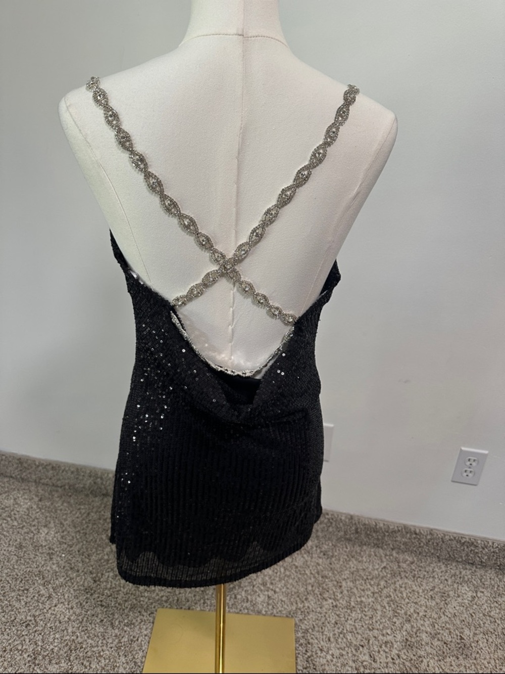 ๐ Lulus Sequin Rhinestone Mini Dress - Picture 3 of 4